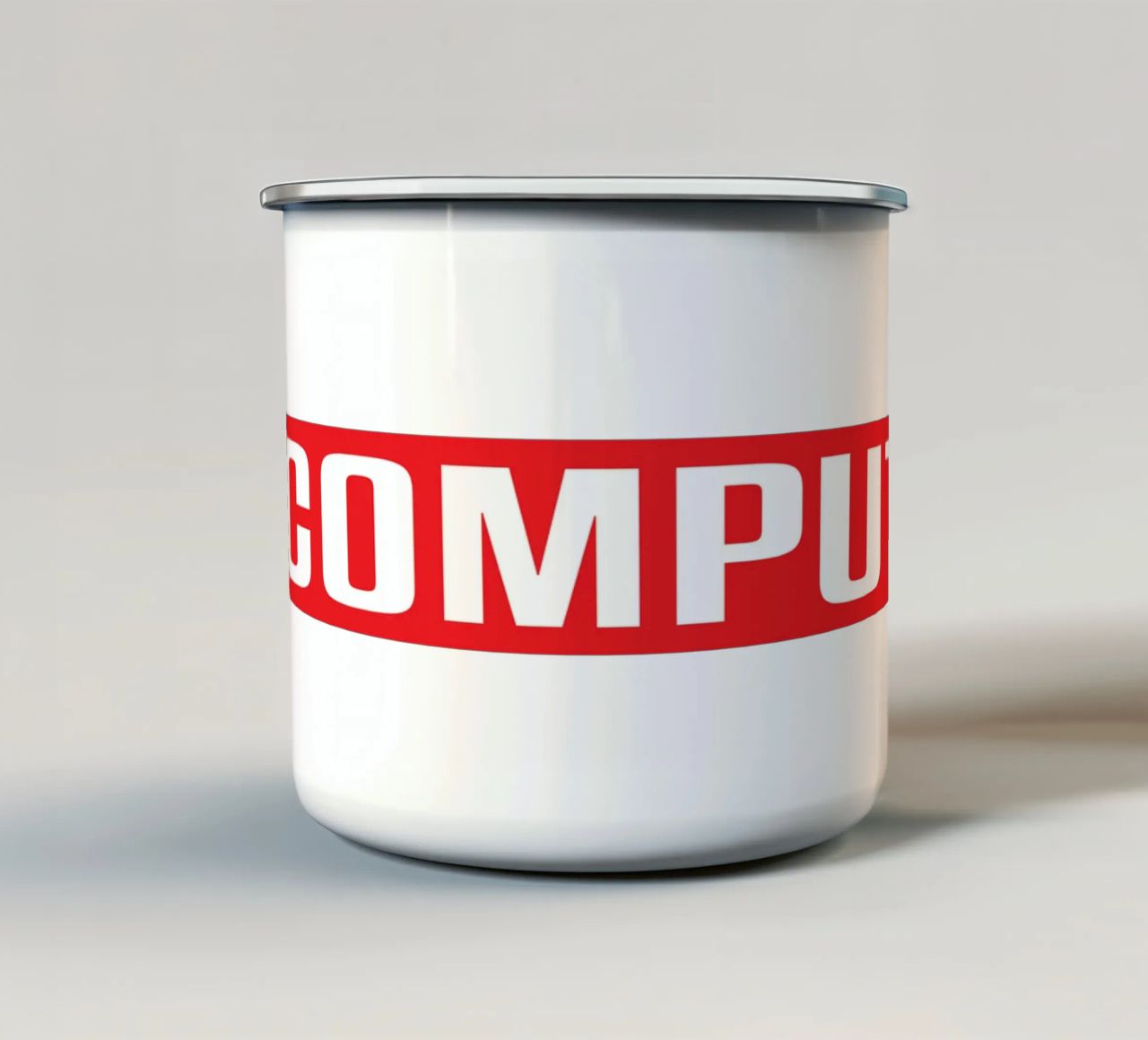 Ok Computer Kunst Design Emaille Tasse von theganduls