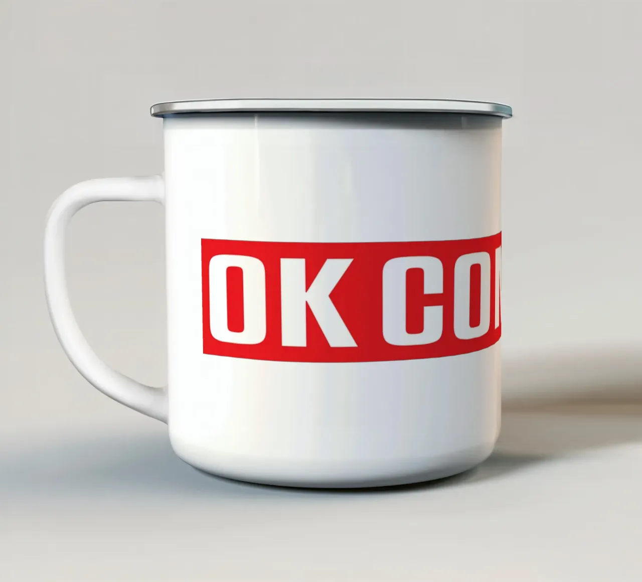 Ok Computer Art Ontwerp emaille mok van theganduls