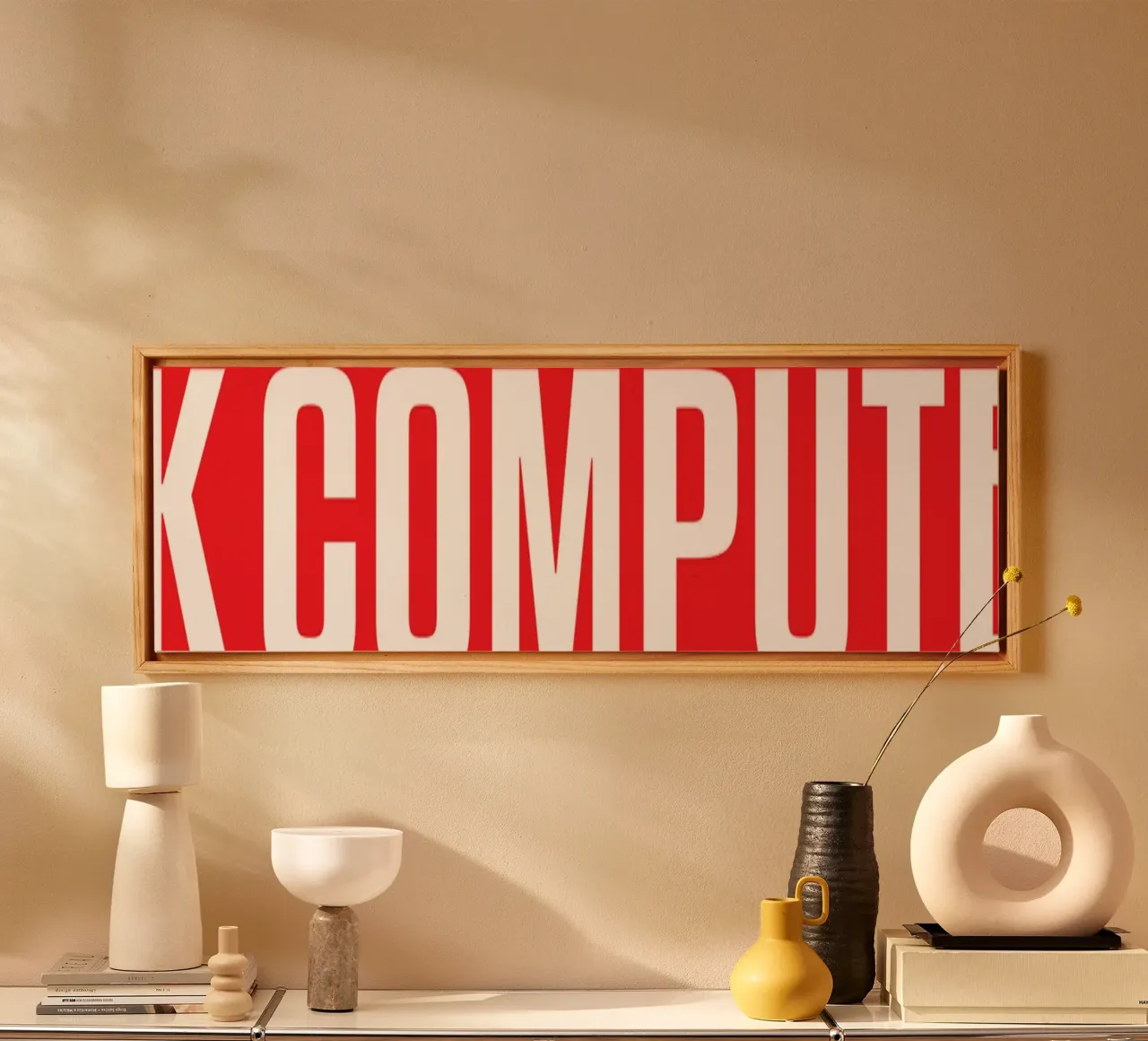 Ok Computer Art Design tela con Cornice a cassetta da theganduls