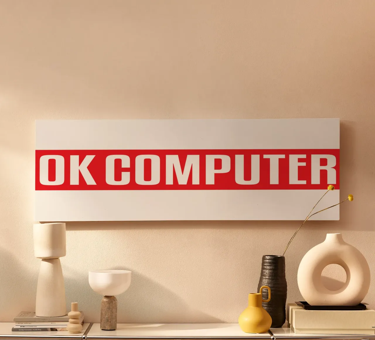 Ok Computer Art Design tela con Cornice a cassetta da theganduls