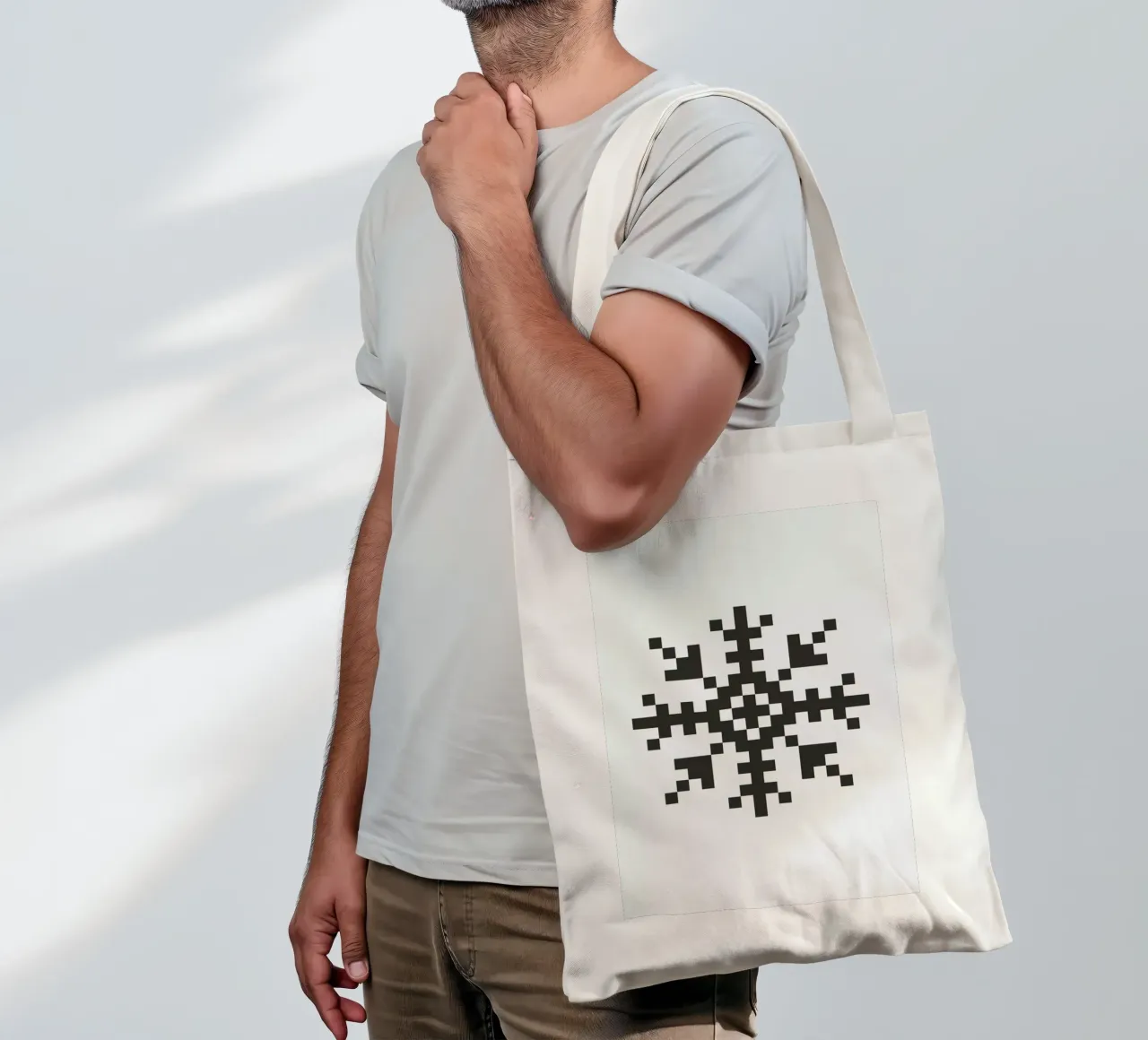Black Snowflake 3 borsa in juta da Studio One