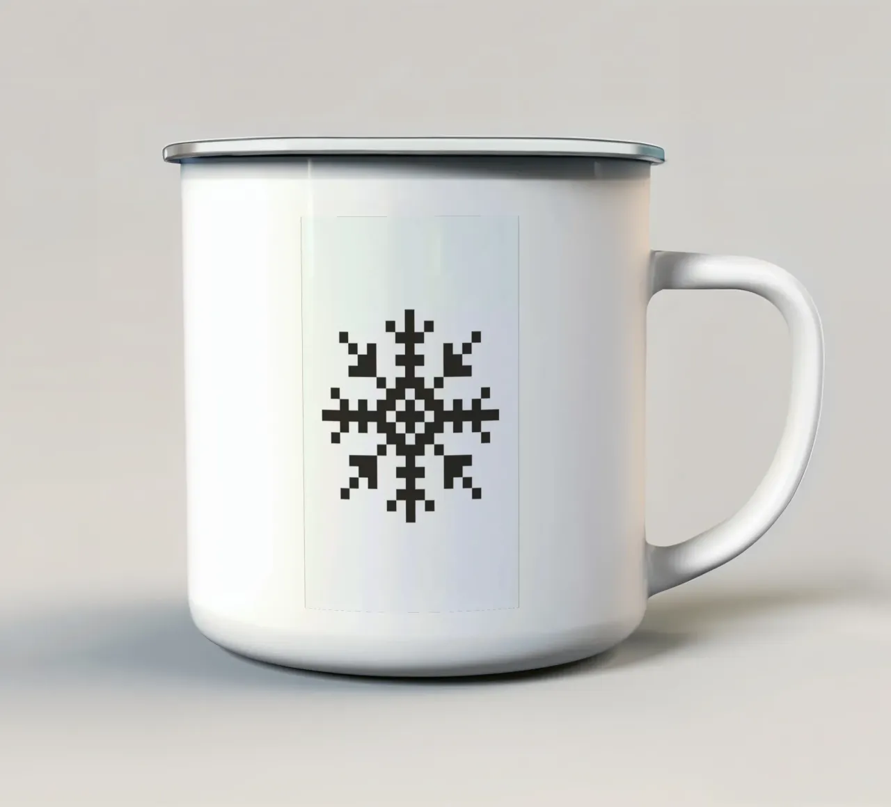 Black Snowflake 3 tazza in smalto da Studio One
