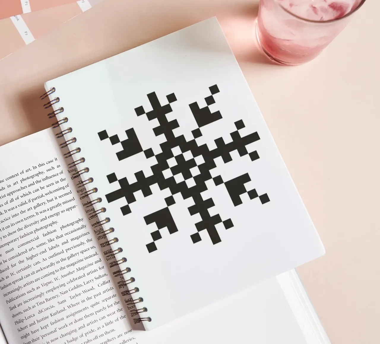 Black Snowflake 3 spiral notebook by Studio One