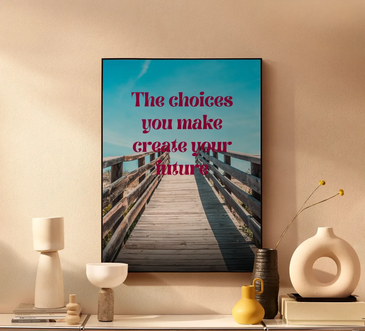The Choices You Make Create Your Future-inspirational forex plate by inspirational quote