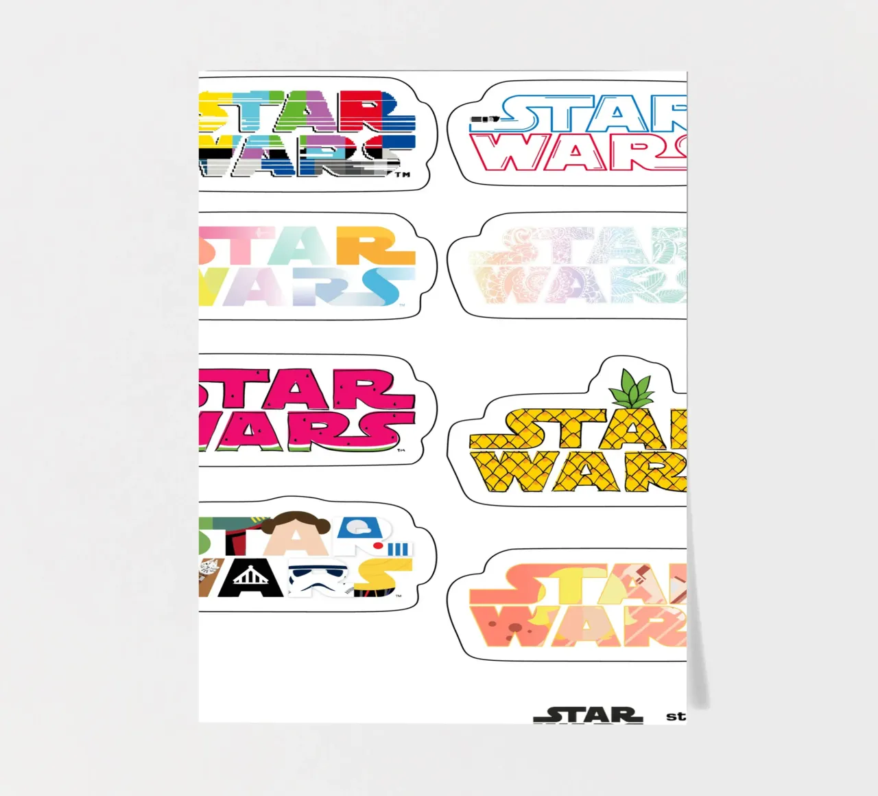 Star Wars / Logo Mania sticker sheet by Star Wars - Sticker Shop