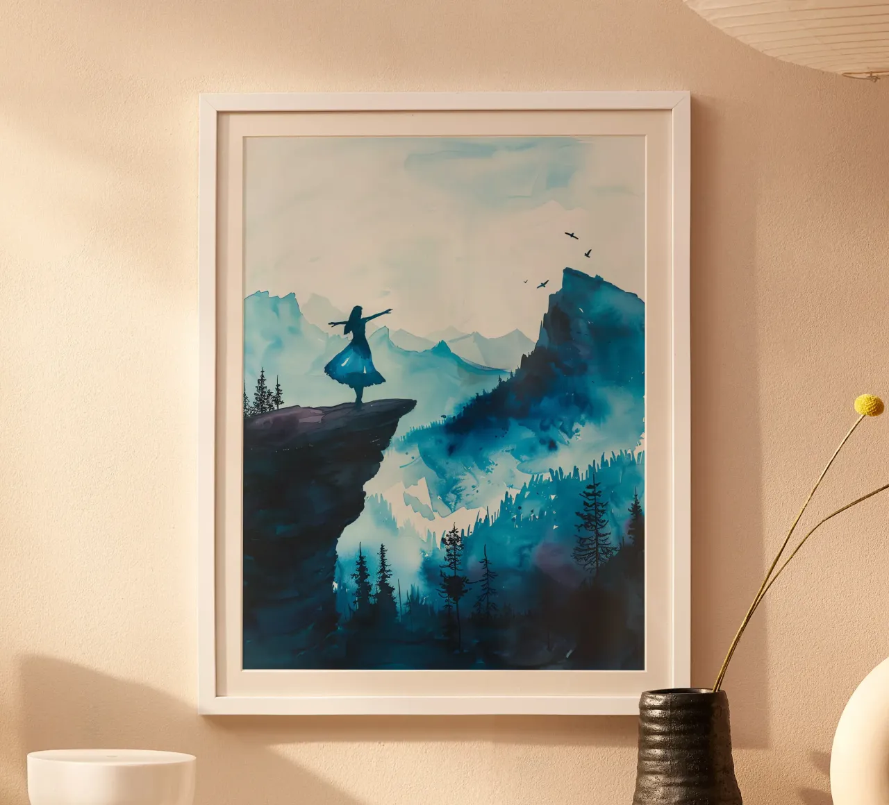Sacred Mountain: the serenity of the summits poster by Théïa's Fantasia World