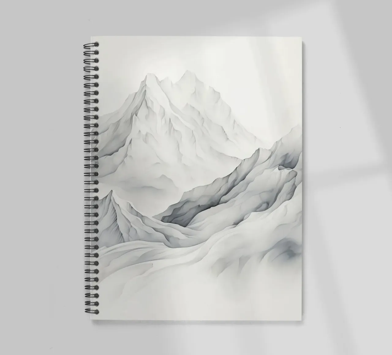 Sacred Mountain: the serenity of the summits spiral notebook by Théïa's Fantasia World