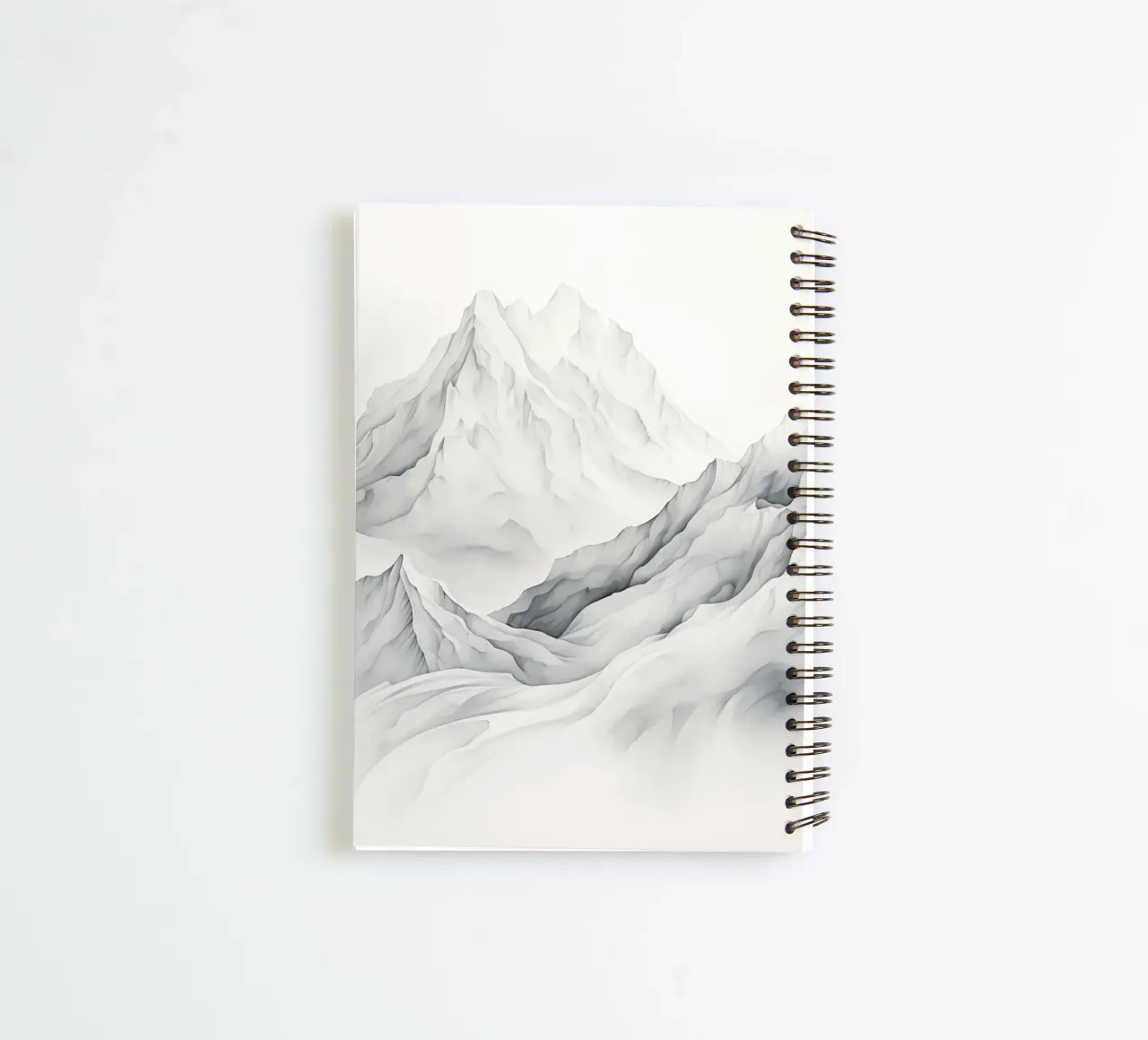 Sacred Mountain: the serenity of the summits spiral notebook by Théïa's Fantasia World