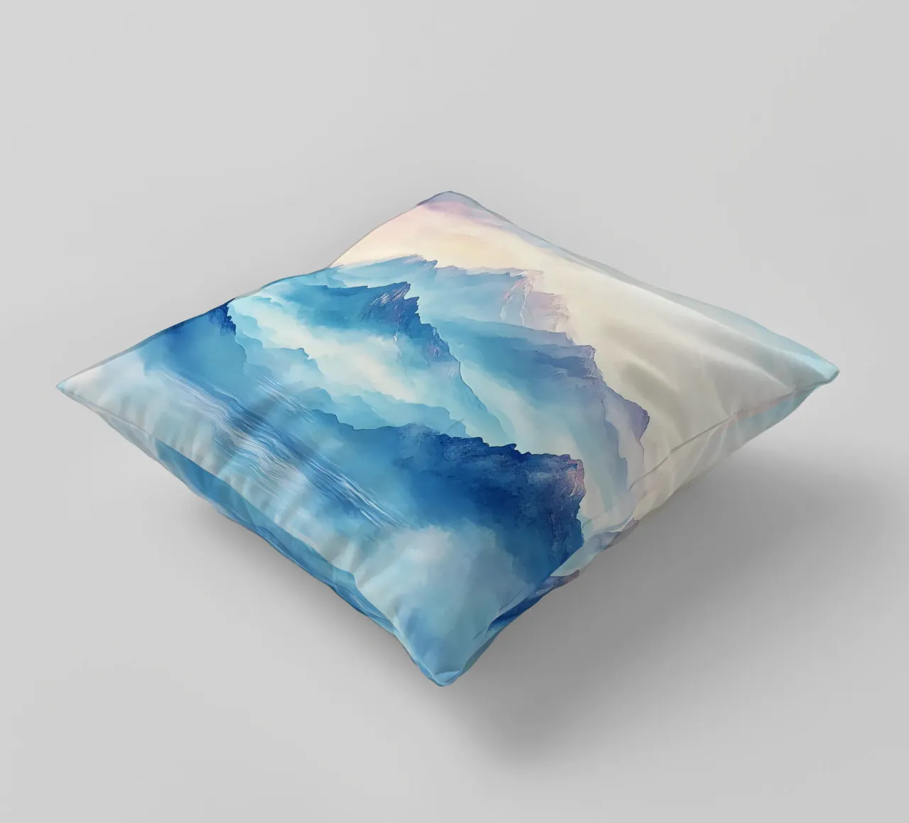 Sacred Mountain: the serenity of the summits decorative cushion by Théïa's Fantasia World