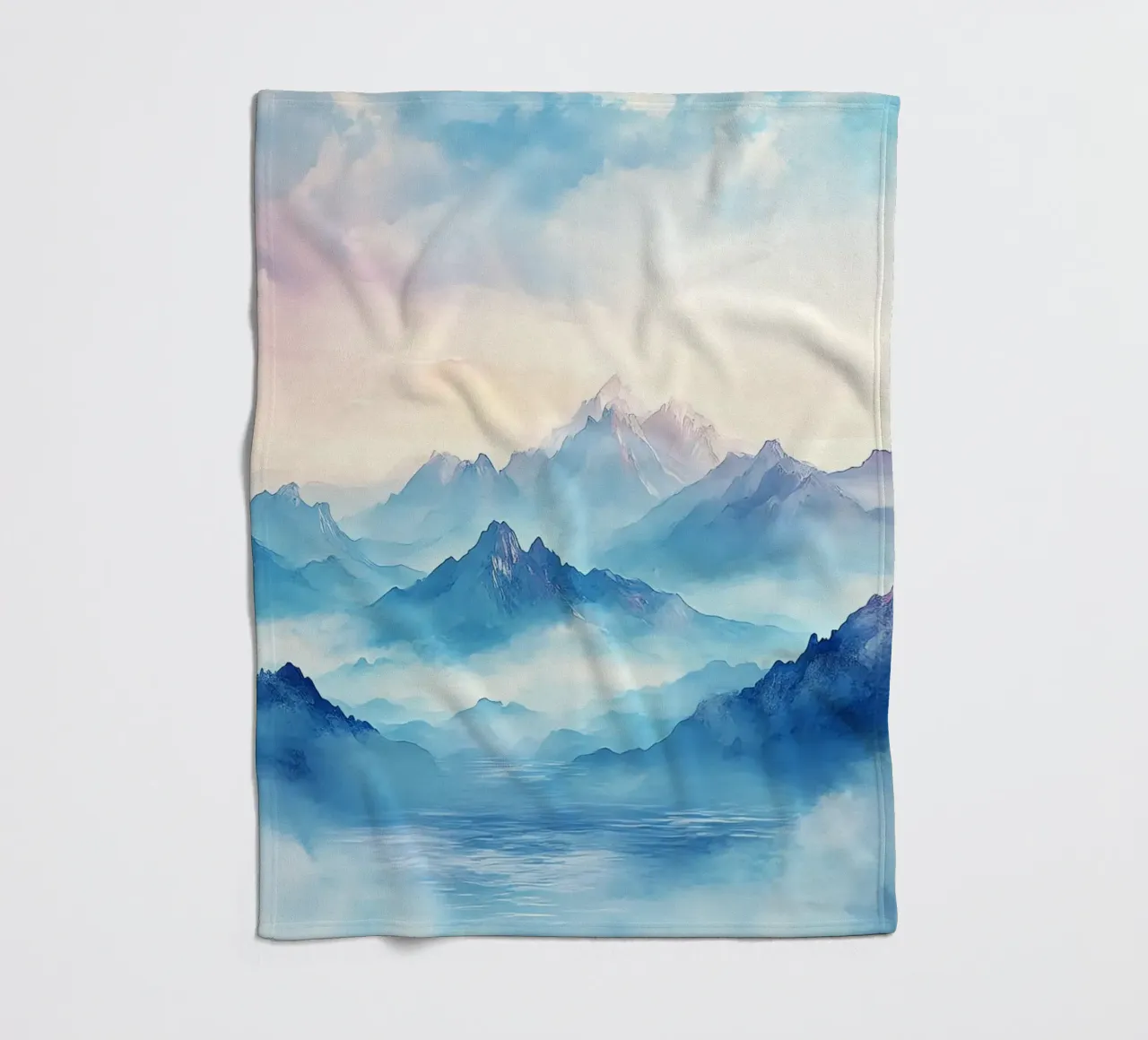 Montagne Sacrée : Sérénité des sommets plaid polaire de Théïa's Fantasia World
