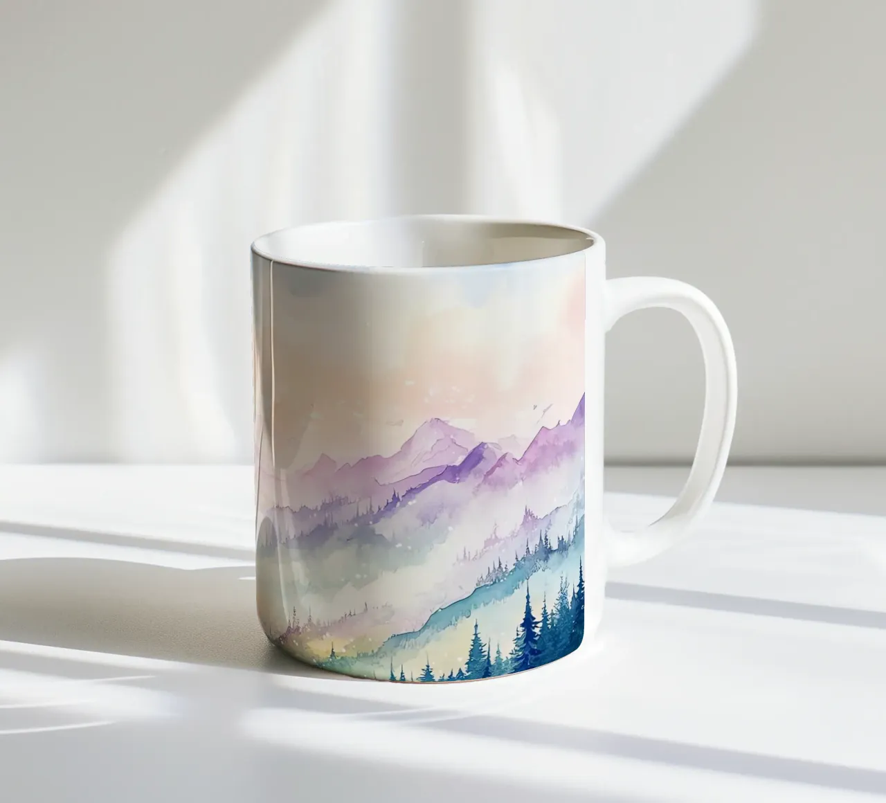 Montagna Sacra: la serenità delle cime tazza in ceramica da Théïa's Fantasia World