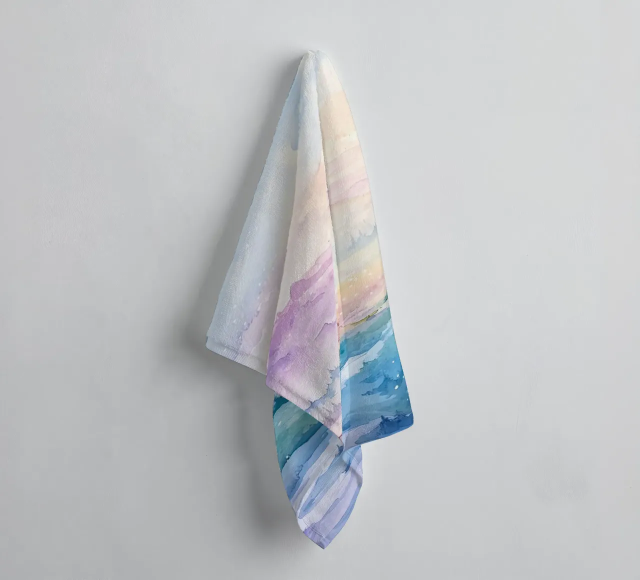 Sacred Mountain: the serenity of the summits towel by Théïa's Fantasia World