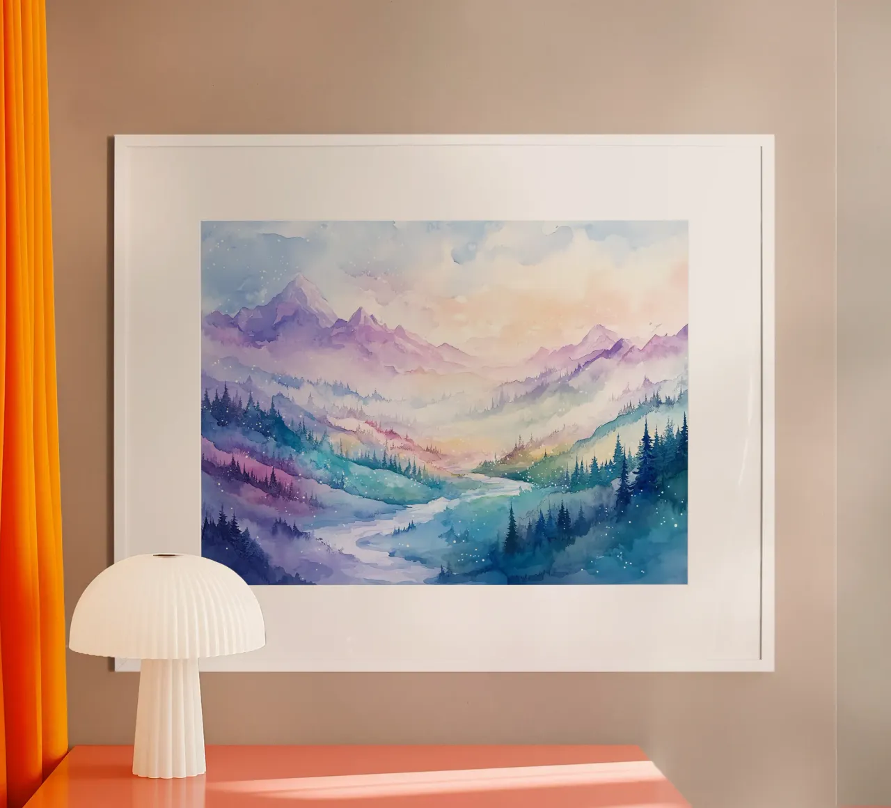 Sacred Mountain: the serenity of the summits poster by Théïa's Fantasia World