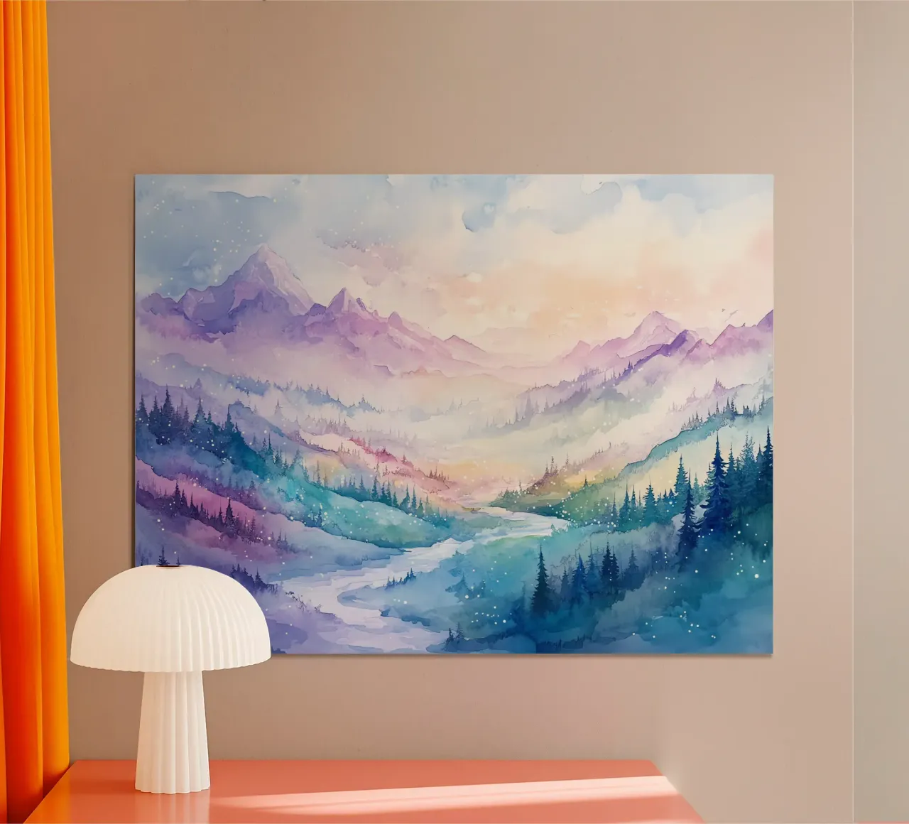 Sacred Mountain: the serenity of the summits poster by Théïa's Fantasia World