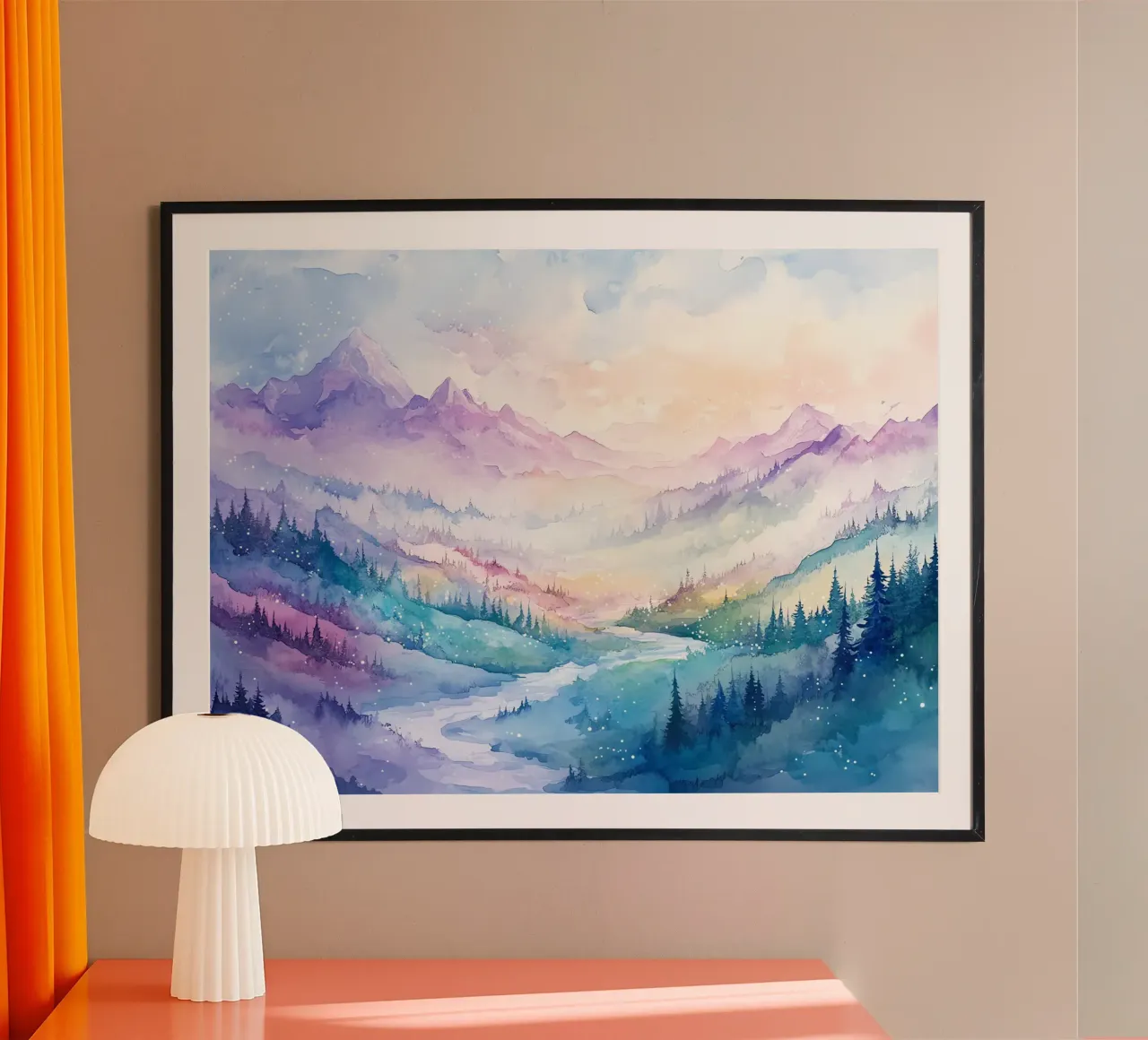 Sacred Mountain: the serenity of the summits poster by Théïa's Fantasia World