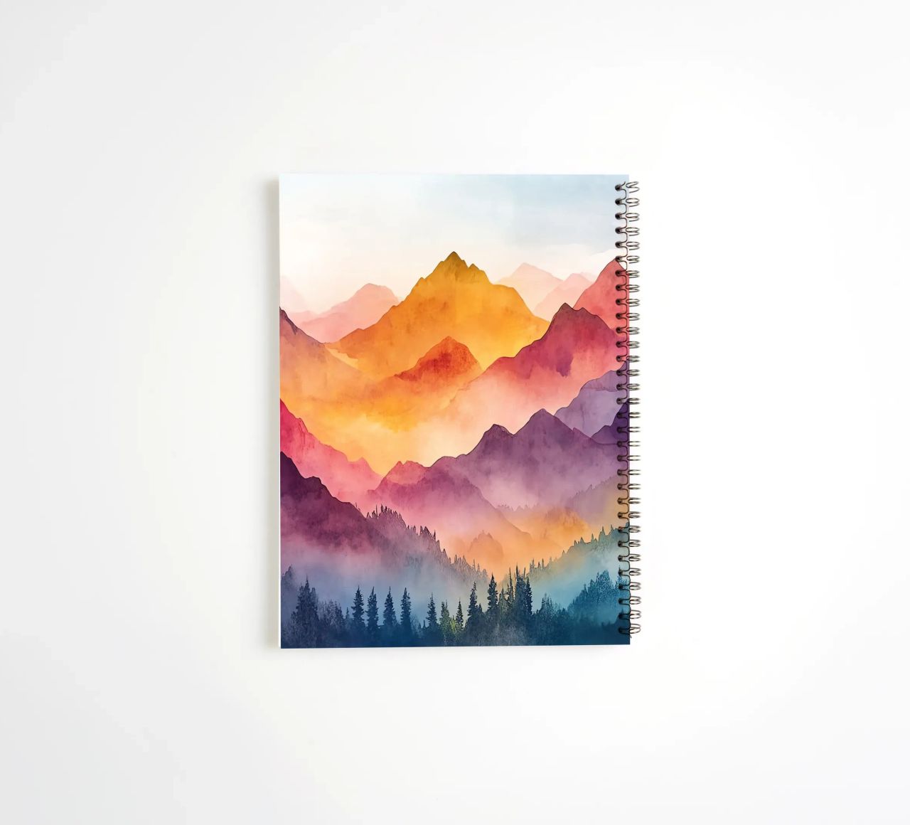 Sacred Mountain: the serenity of the summits spiral notebook by Théïa's Fantasia World