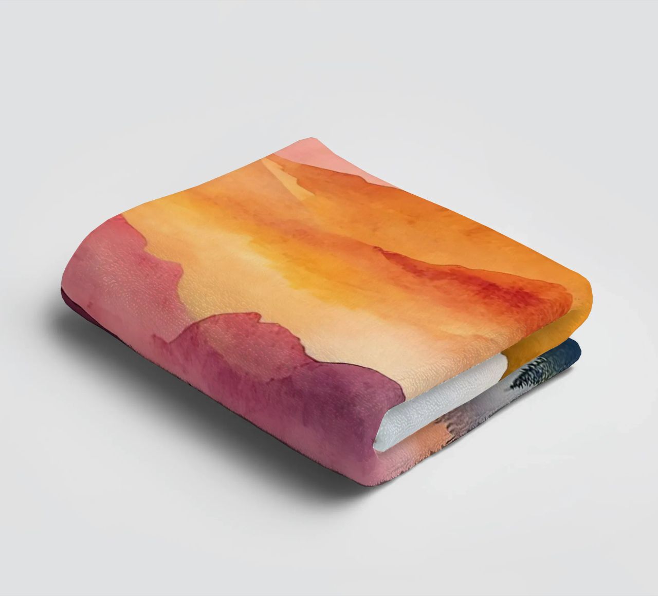 Sacred Mountain: the serenity of the summits towel by Théïa's Fantasia World