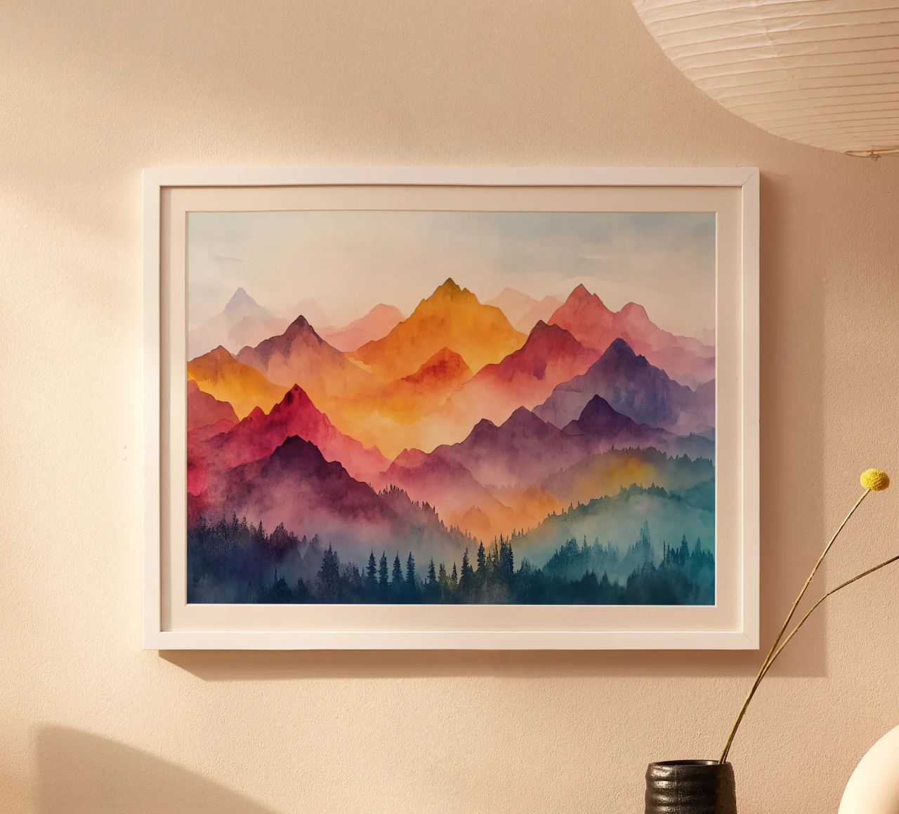 Sacred Mountain: the serenity of the summits poster by Théïa's Fantasia World