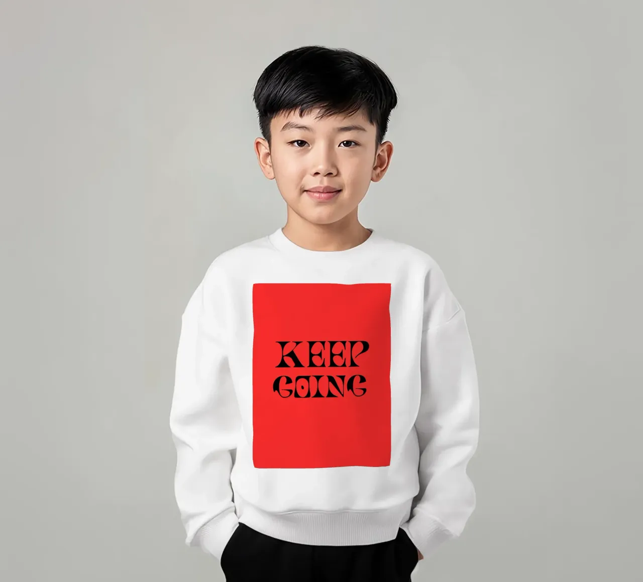 Continuez à avancer, continuez à grandir - Citation Motivationnelle Art sweat enfant de inspirational quote