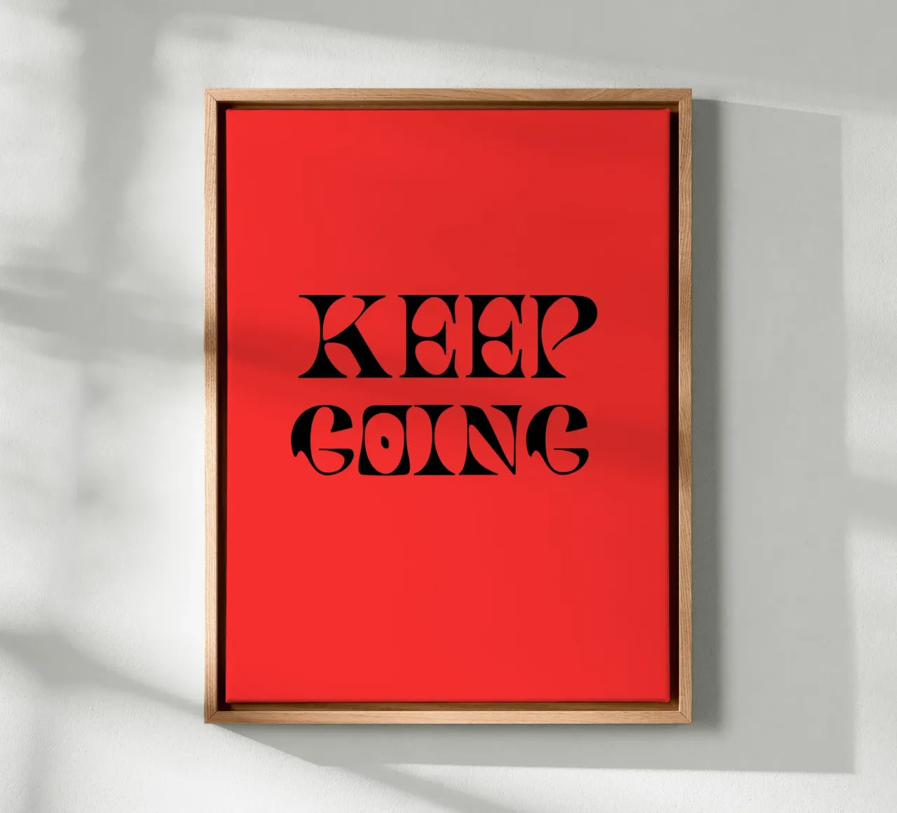 Continua ad andare avanti, continua a crescere - Citazioni d'arte motivazionali tela con Cornice a cassetta da inspirational quote