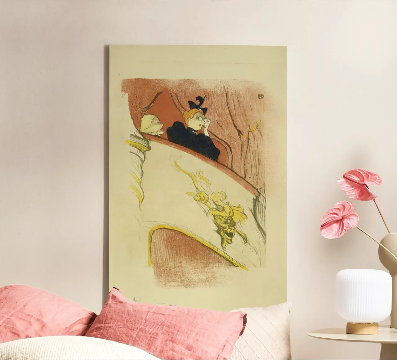 Toulouse-Lautrec - La loggia con la maschera d'oro tela con Cornice a cassetta da ARTOTHEK
