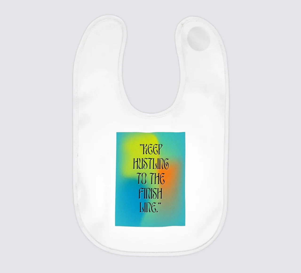 Hustle bis zur Ziellinie - Motivationszitat Kunst Babylätzchen von inspirational quote