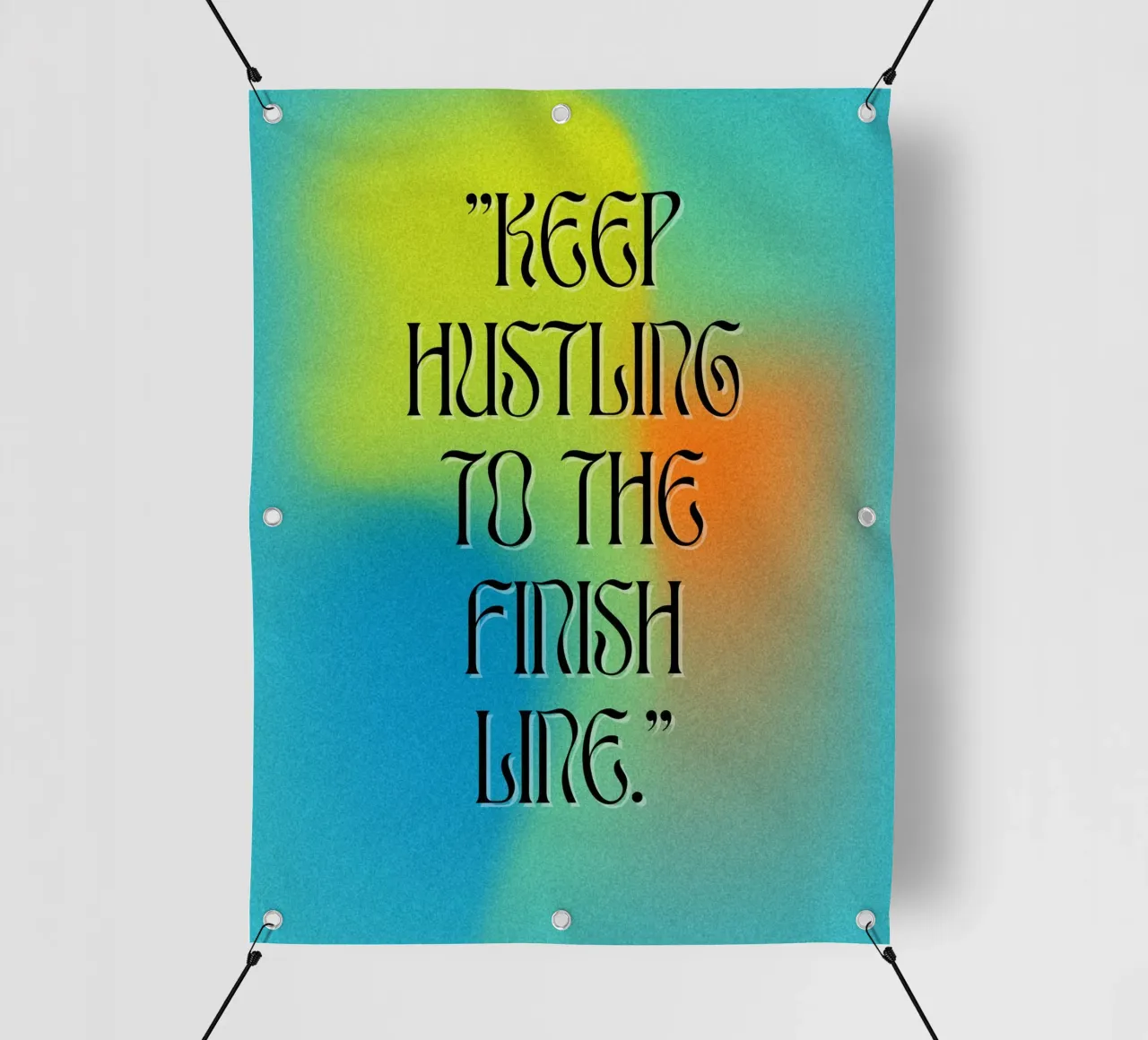 Keep Hustling to the Finish Line - Motivational Quote Art pvc cover by inspirational quote