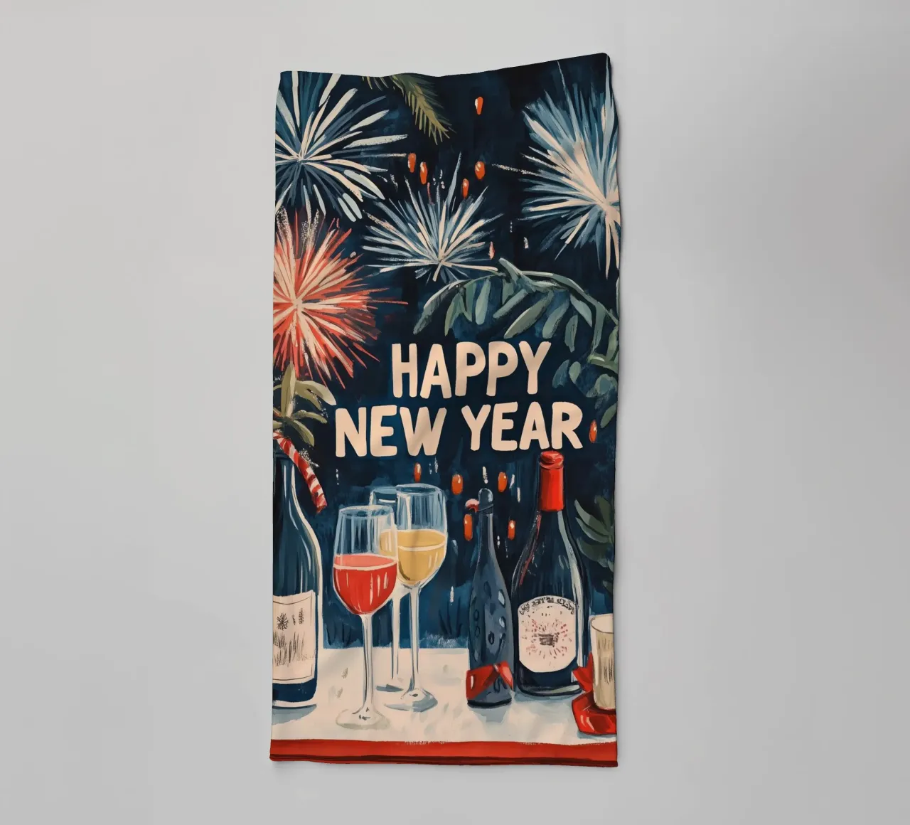 Happy New Year asciugamano da bagno da treechild