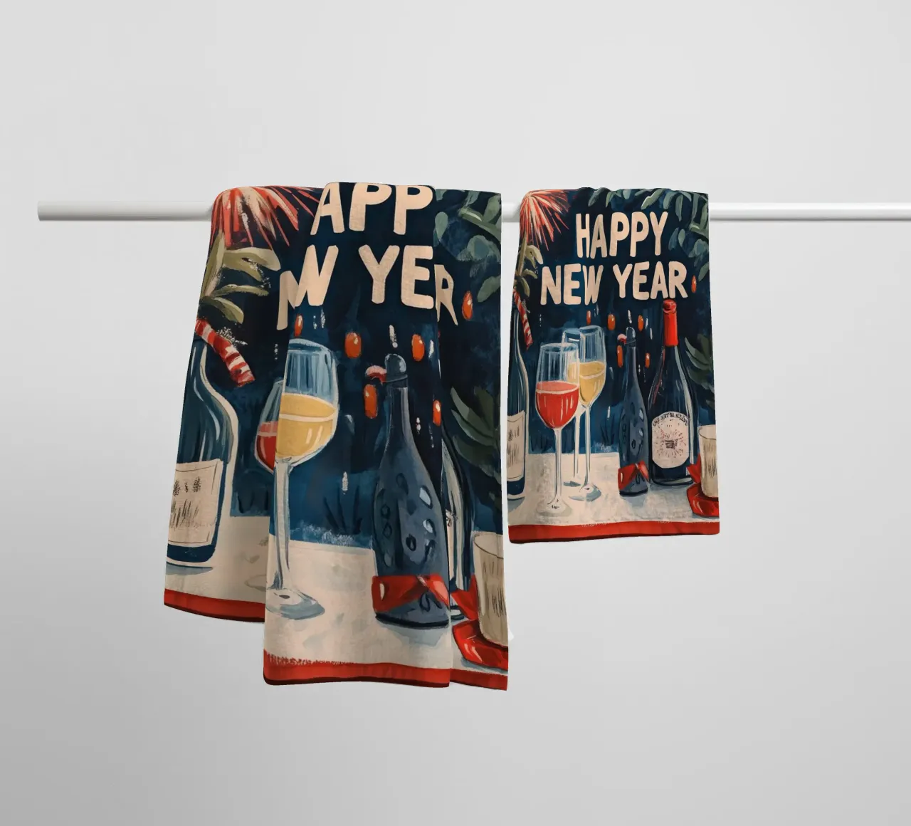 Happy New Year asciugamano da bagno da treechild