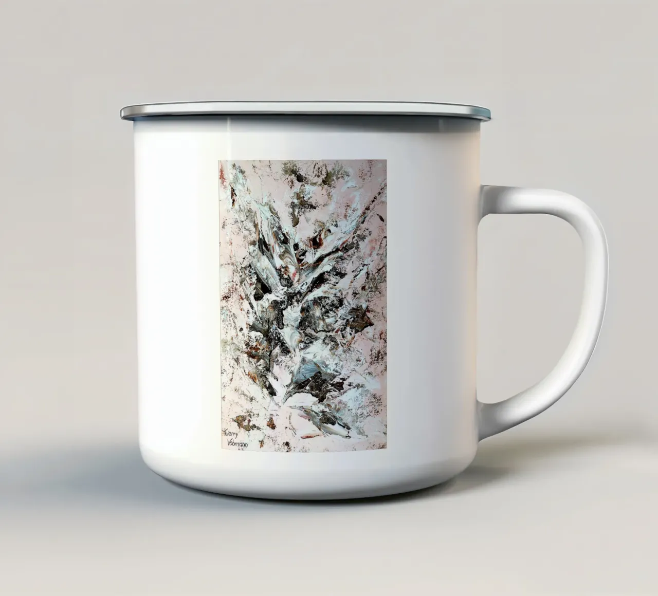 IDEAL GIFT 57 tazza in smalto da Thierry Vobmann Abstract painting