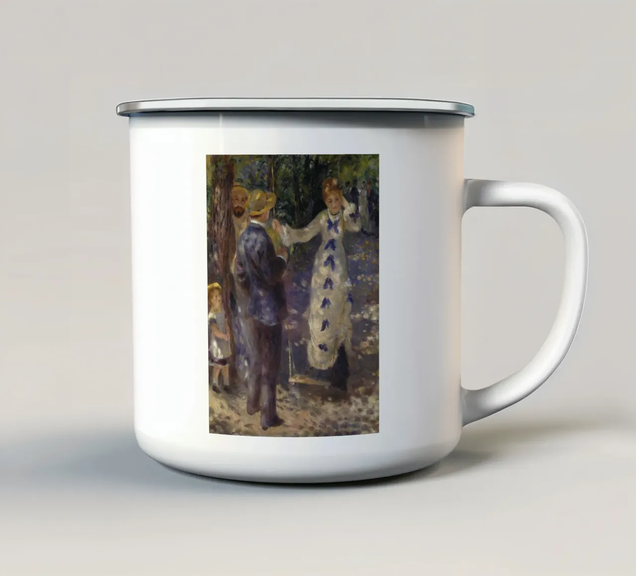 Renoir - The Swing. 1876 tazza in smalto da ARTOTHEK