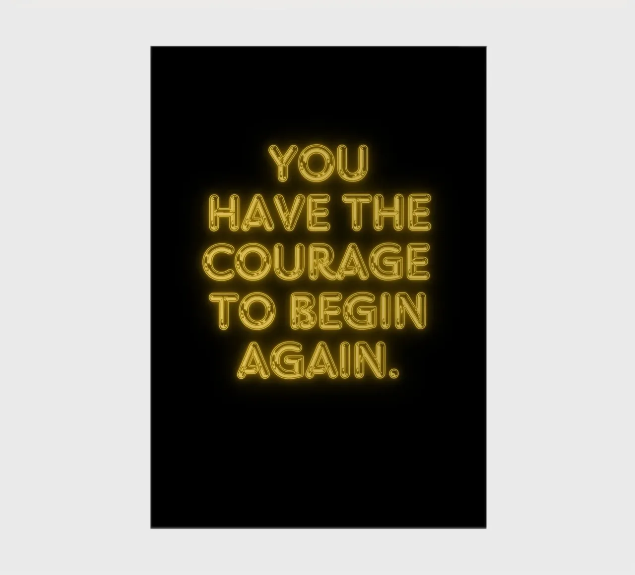 Neon Courage notebook by inspirational quote