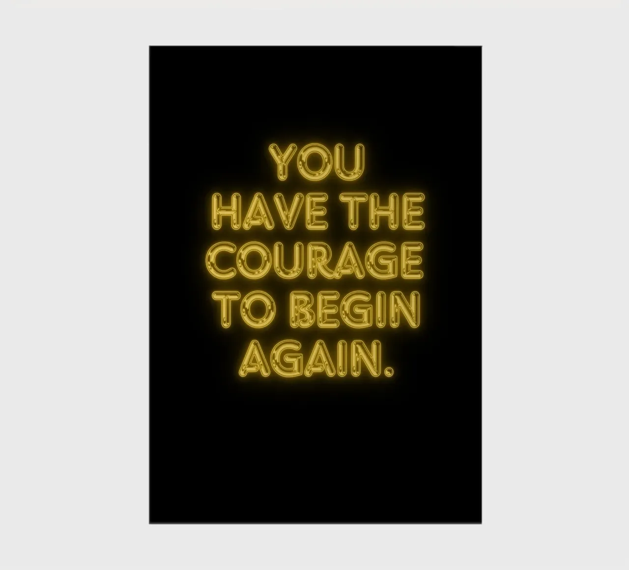 Neon Courage notebook by inspirational quote