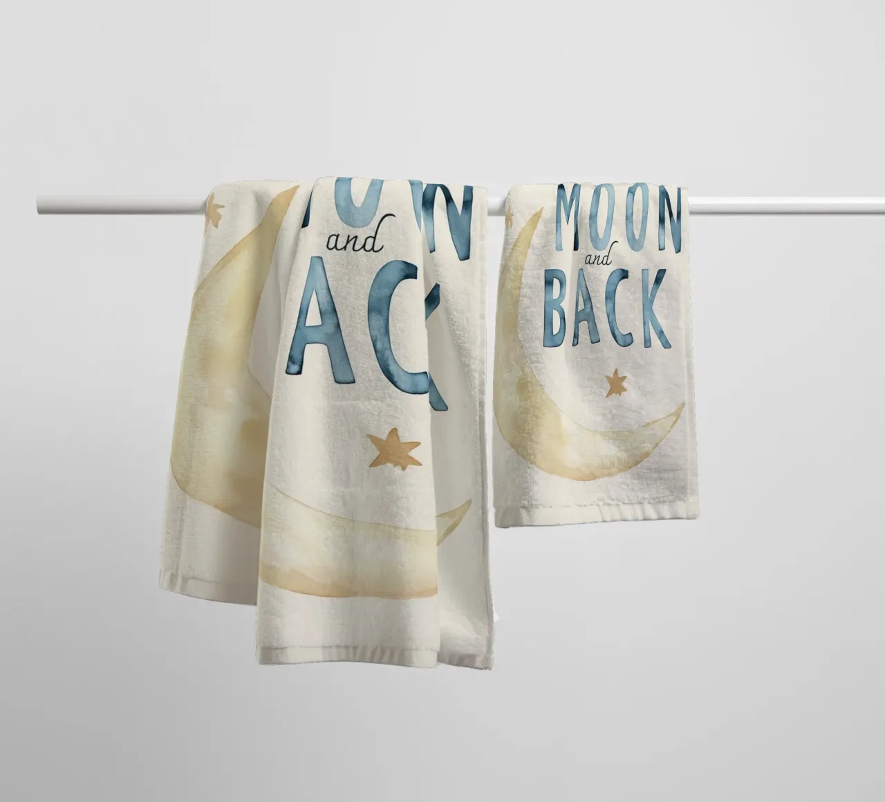 To The Moon And Back asciugamano da bagno da treechild