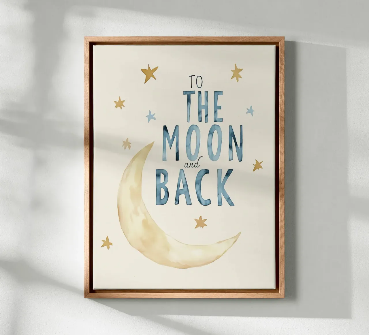 To The Moon And Back tela con Cornice a cassetta da treechild
