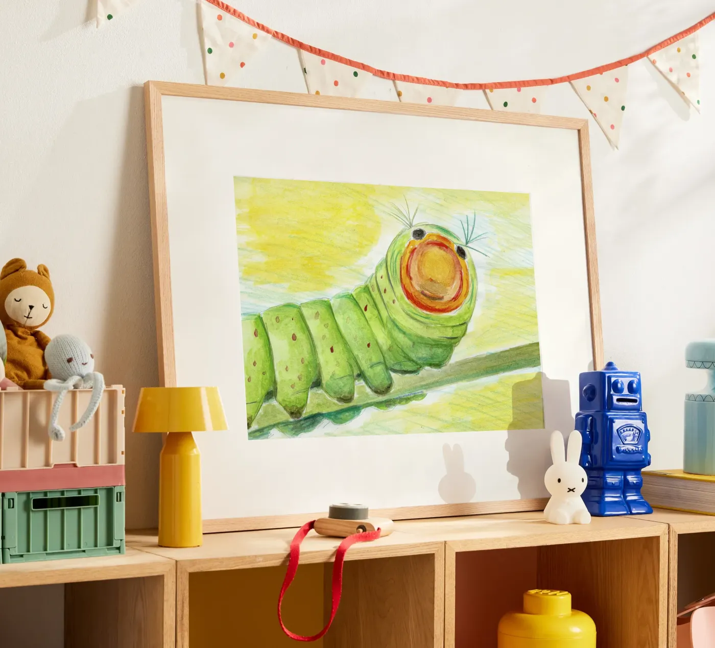 Il bruco Lucy poster da Barbara Buderath Illustrationen