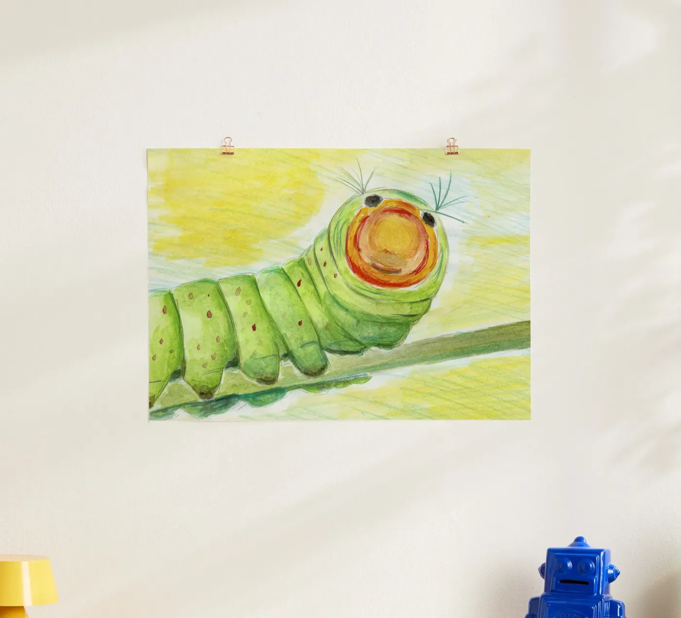 Il bruco Lucy poster da Barbara Buderath Illustrationen