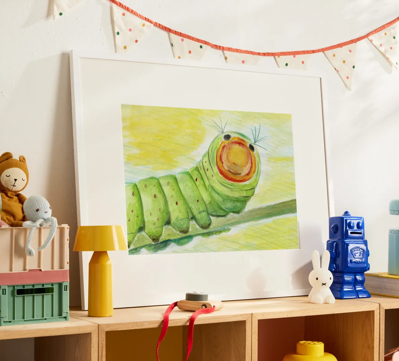 Il bruco Lucy carta hahnemühle da Barbara Buderath Illustrationen
