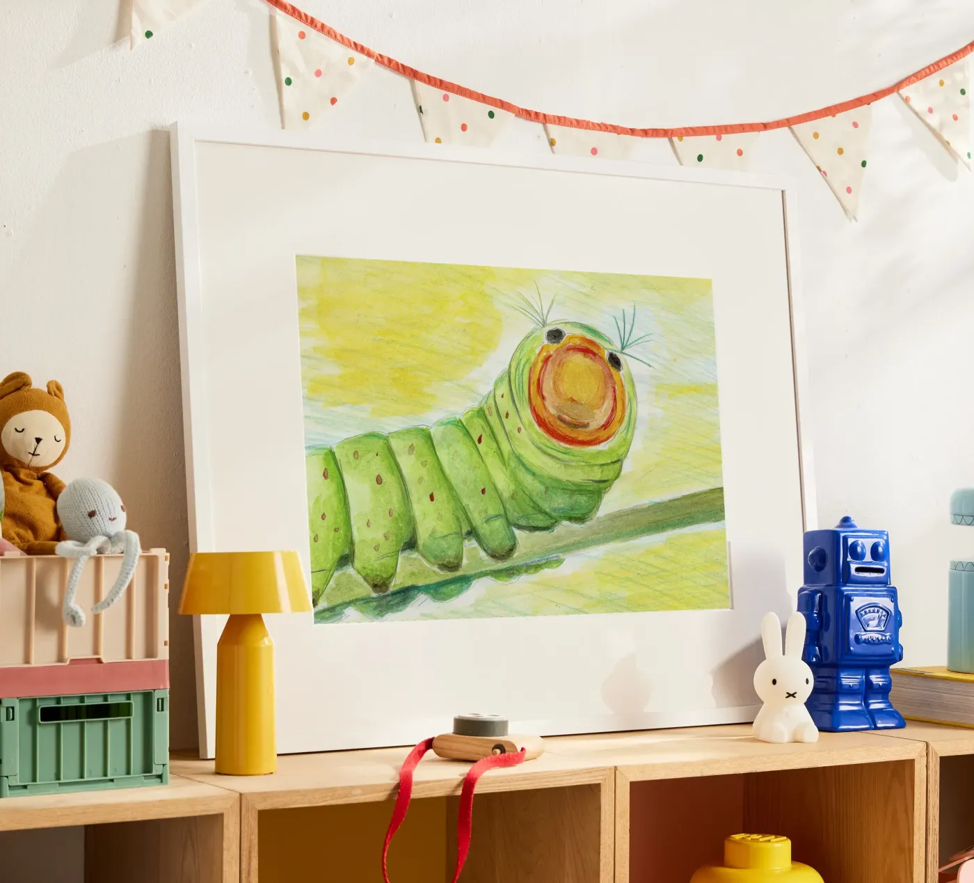 Il bruco Lucy poster da Barbara Buderath Illustrationen