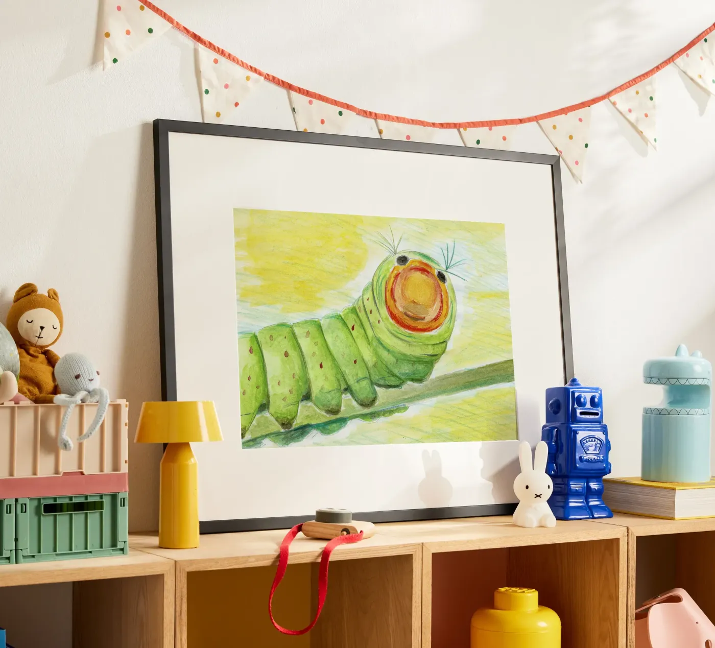 Il bruco Lucy poster da Barbara Buderath Illustrationen