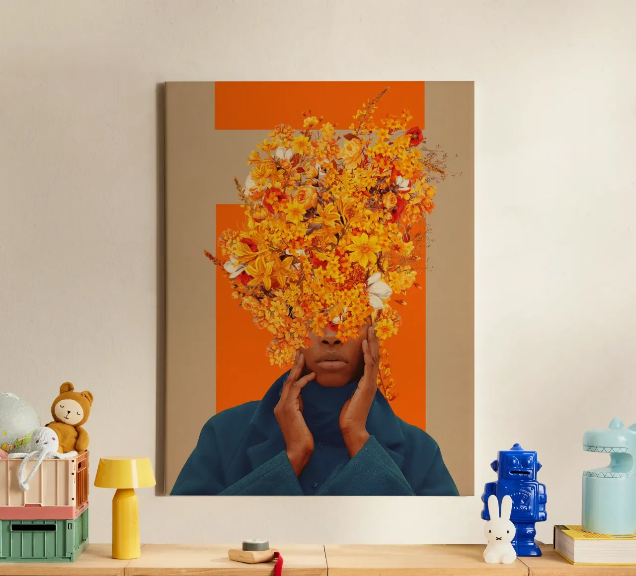 Blooming for You again and again canvas met Baklijst van Frank Moth