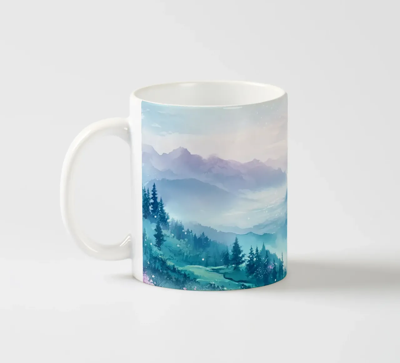 Montagna Sacra: la serenità delle cime tazza in ceramica da Théïa's Fantasia World