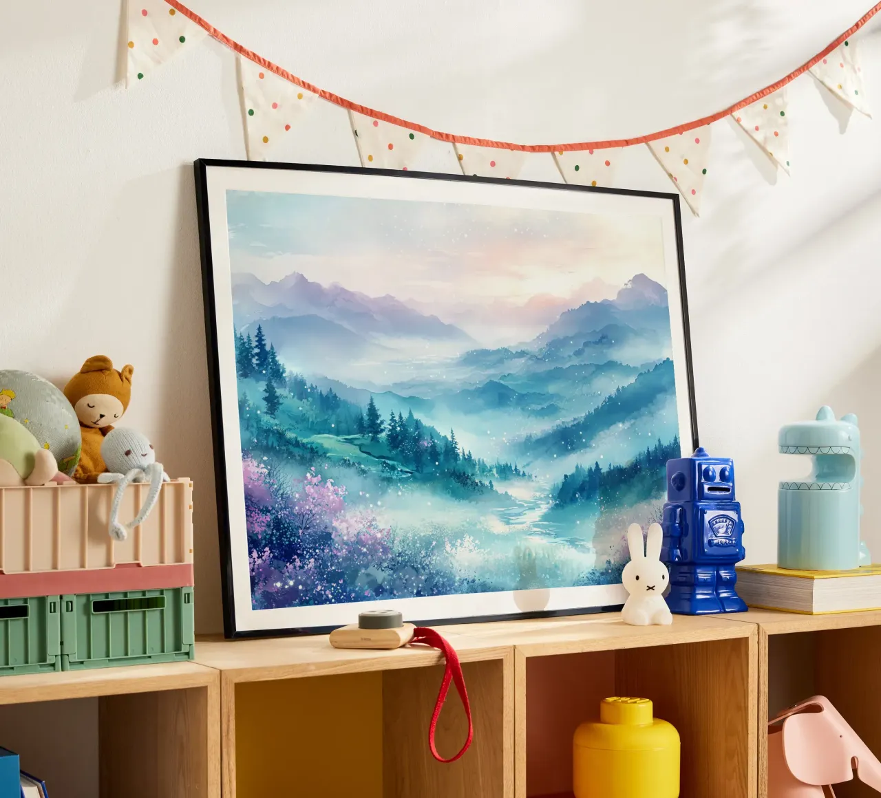 Sacred Mountain: the serenity of the summits poster by Théïa's Fantasia World