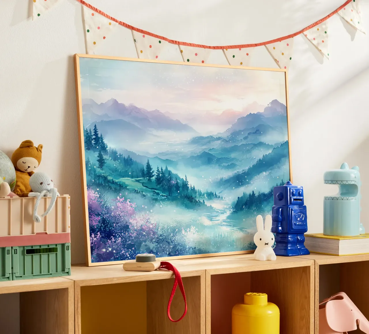 Sacred Mountain: the serenity of the summits poster by Théïa's Fantasia World