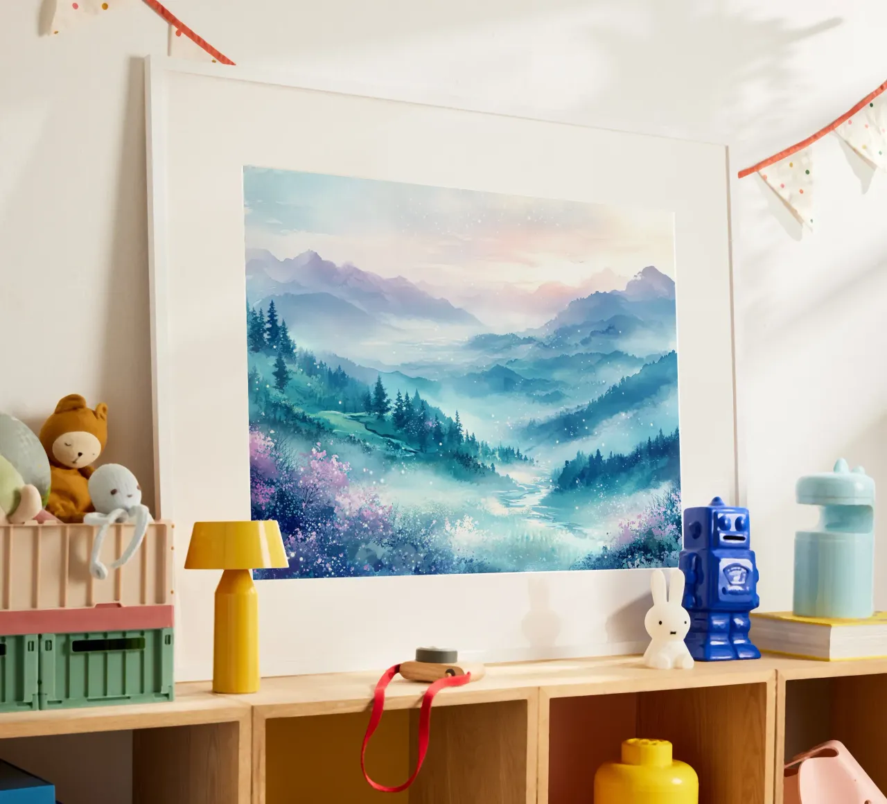 Sacred Mountain: the serenity of the summits poster by Théïa's Fantasia World