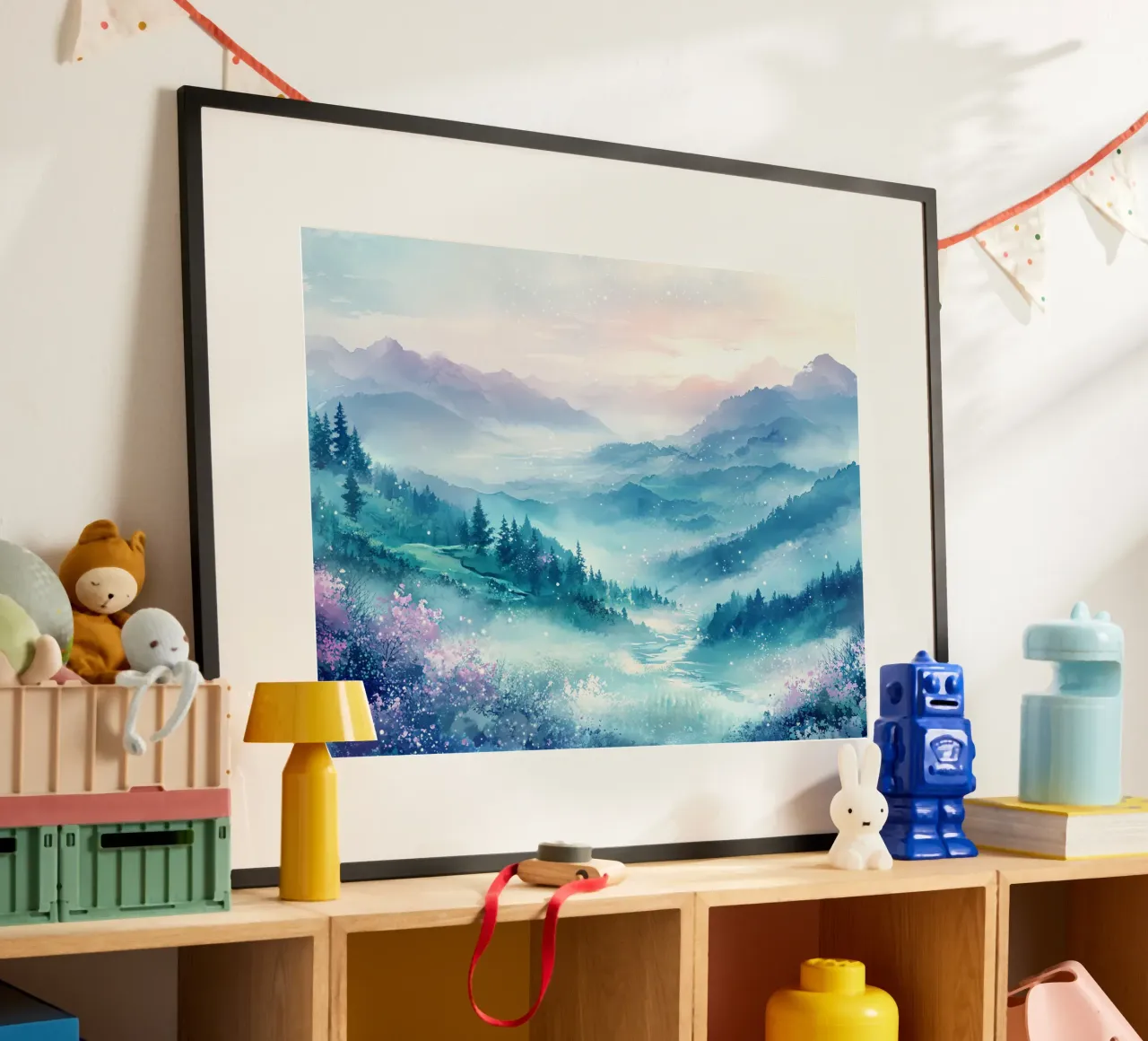 Sacred Mountain: the serenity of the summits poster by Théïa's Fantasia World