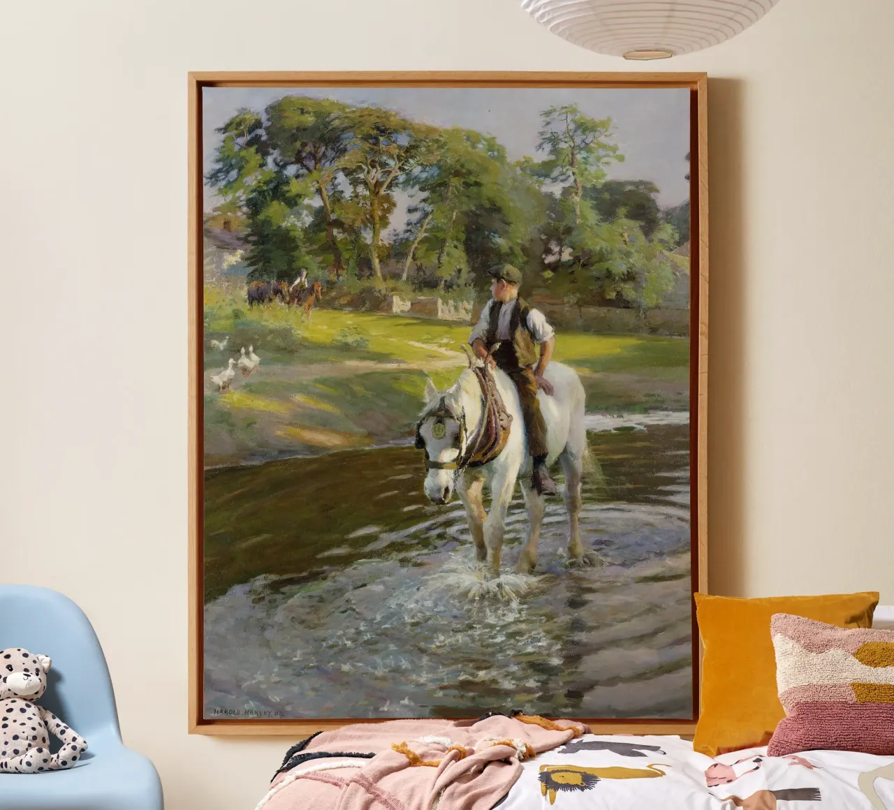 Harold Harvey - The Close of a Summer's Day. 1909 canvas with Floater frame by ARTOTHEK