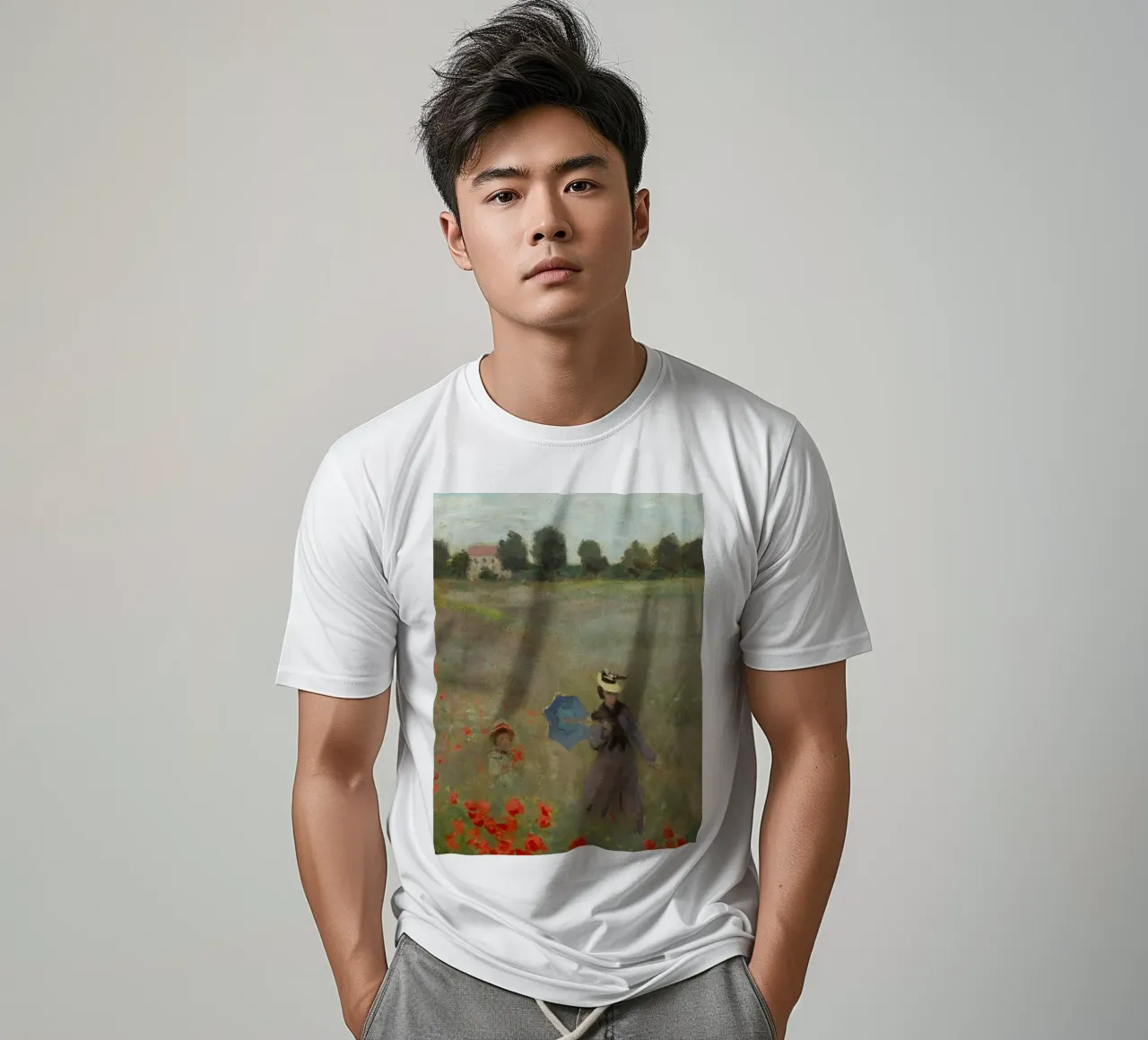 Monet - Papaveri selvatici (dettaglio) t-shirt da ARTOTHEK