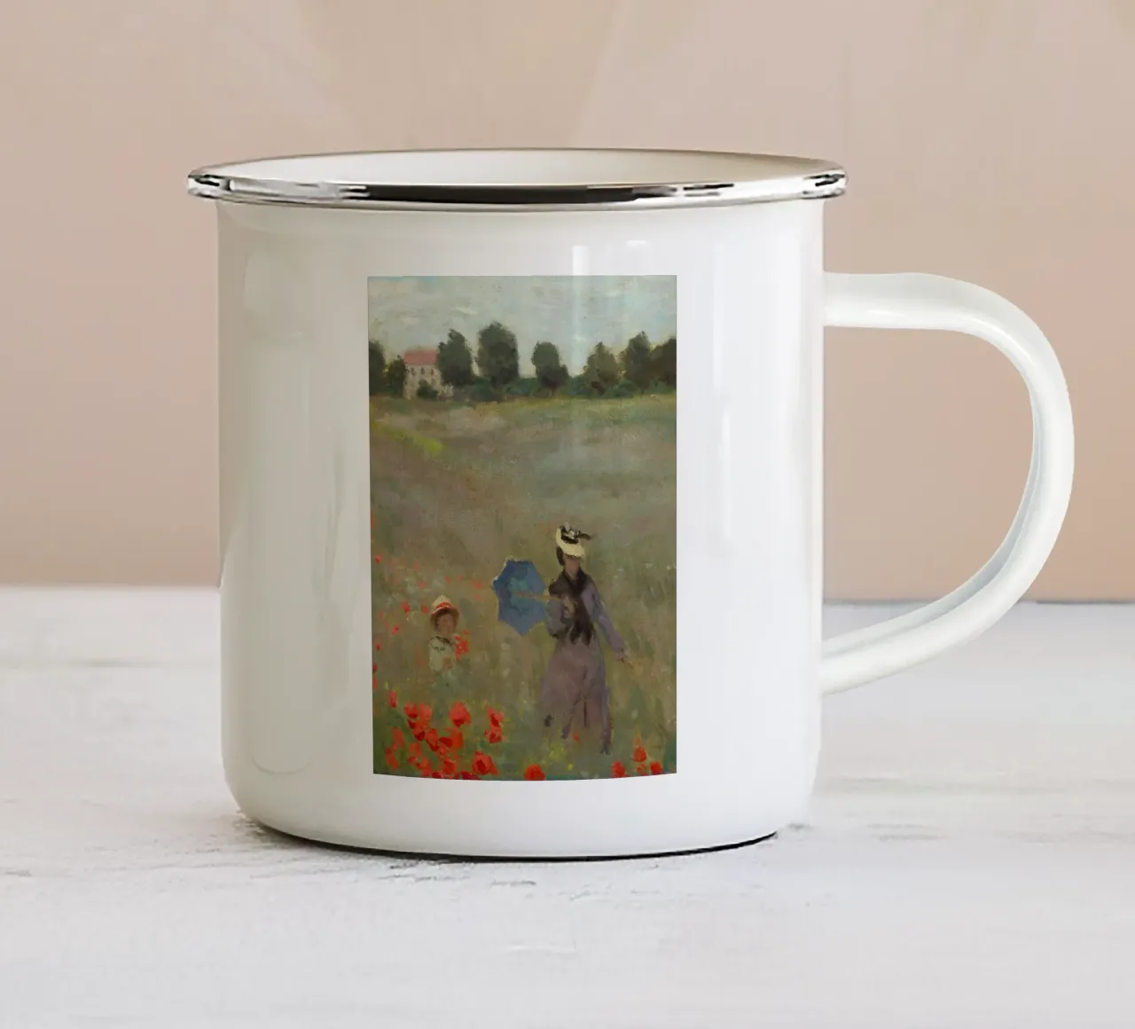 Monet - Papaveri selvatici (dettaglio) tazza in smalto da ARTOTHEK