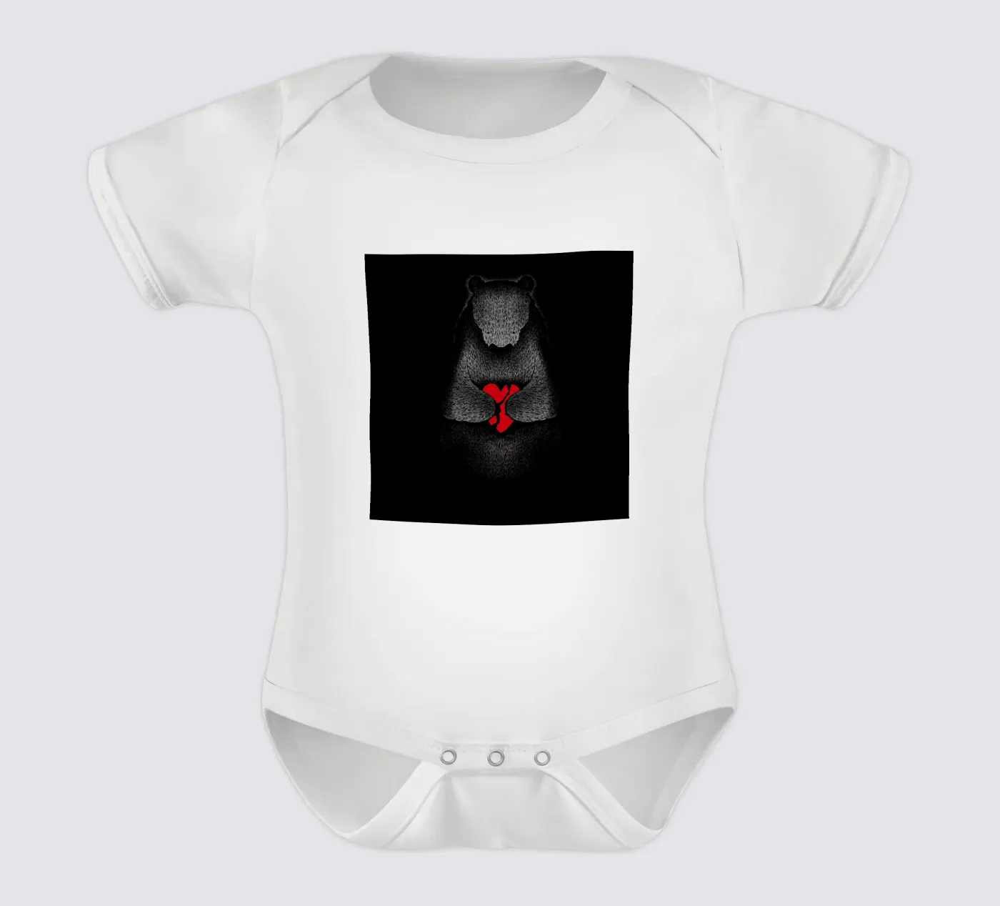 Broken short-sleeve baby romper by Tobe Fonseca